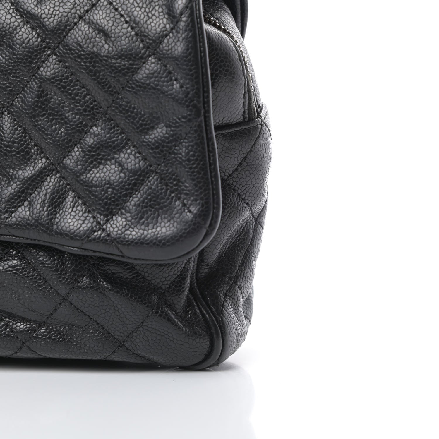 Chanel Crumpled Grained Calfskin Quilted Large Shiva Flap Black 13 of 14