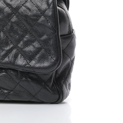 Chanel Crumpled Grained Calfskin Quilted Large Shiva Flap Black 13 of 14