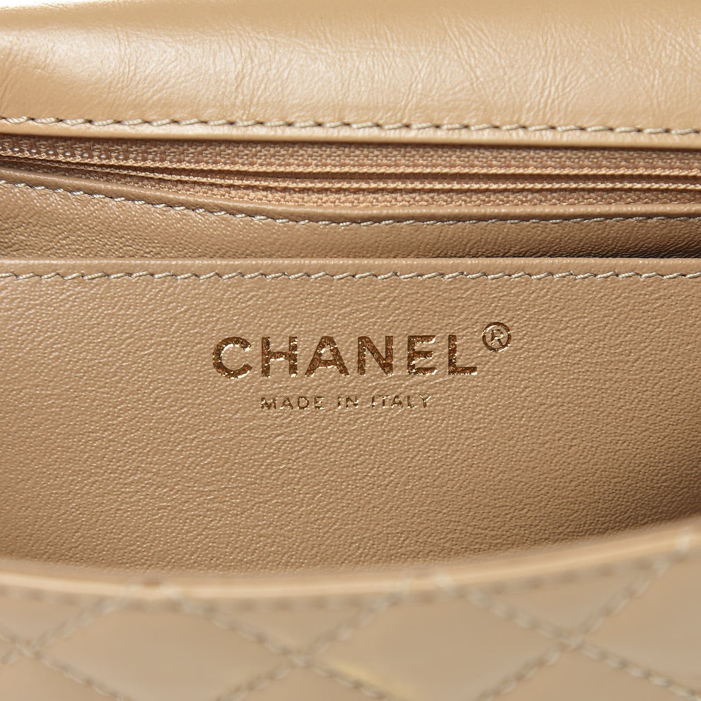 Aged Calfskin Quilted 2.55 Reissue Mini Flap Beige
