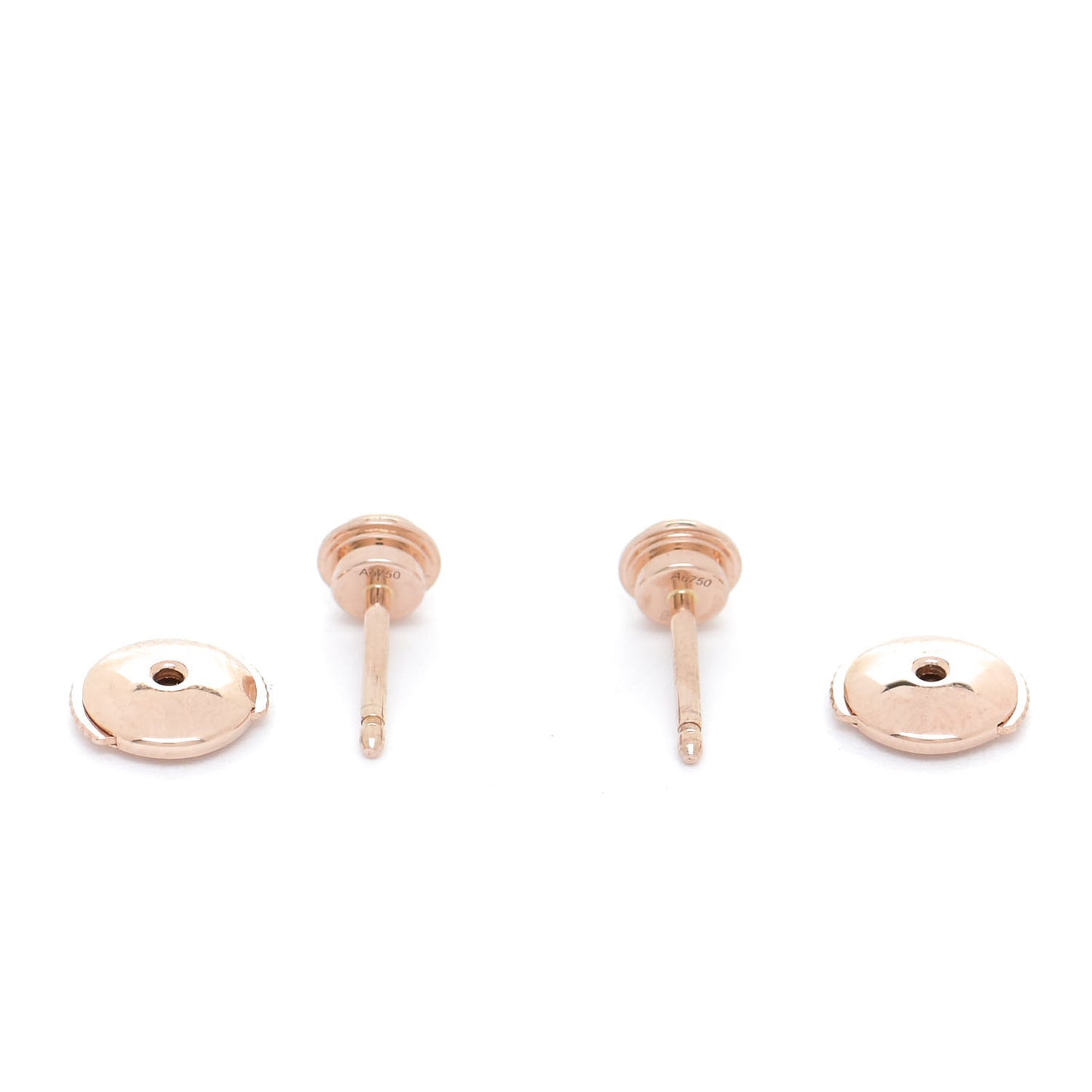 18K Pink Gold Diamond MM D'Amour Earrings