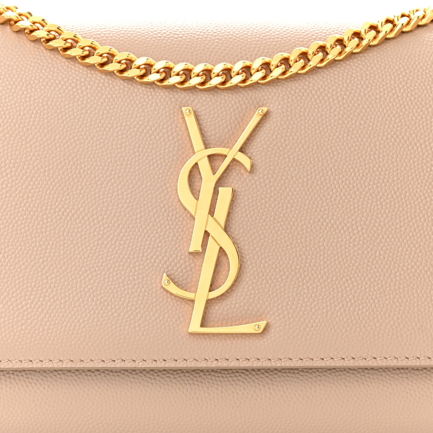 Grain De Poudre Small Monogram Kate Satchel Dark Beige