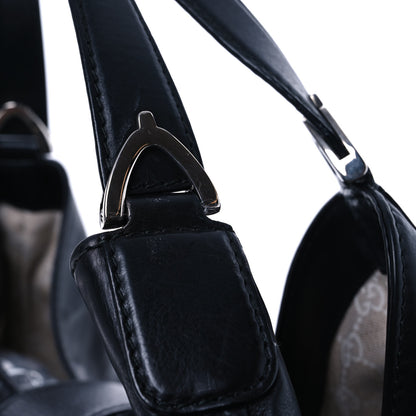 Gucci Calfskin Medium Soft Stirrup Shoulder Bag Black 12 of 14