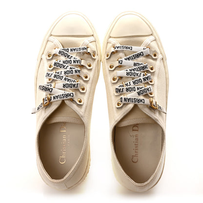 Christian Dior Canvas Dot Walk'N'Dior Low Top Sneakers 37.5 Milk 2 of 8
