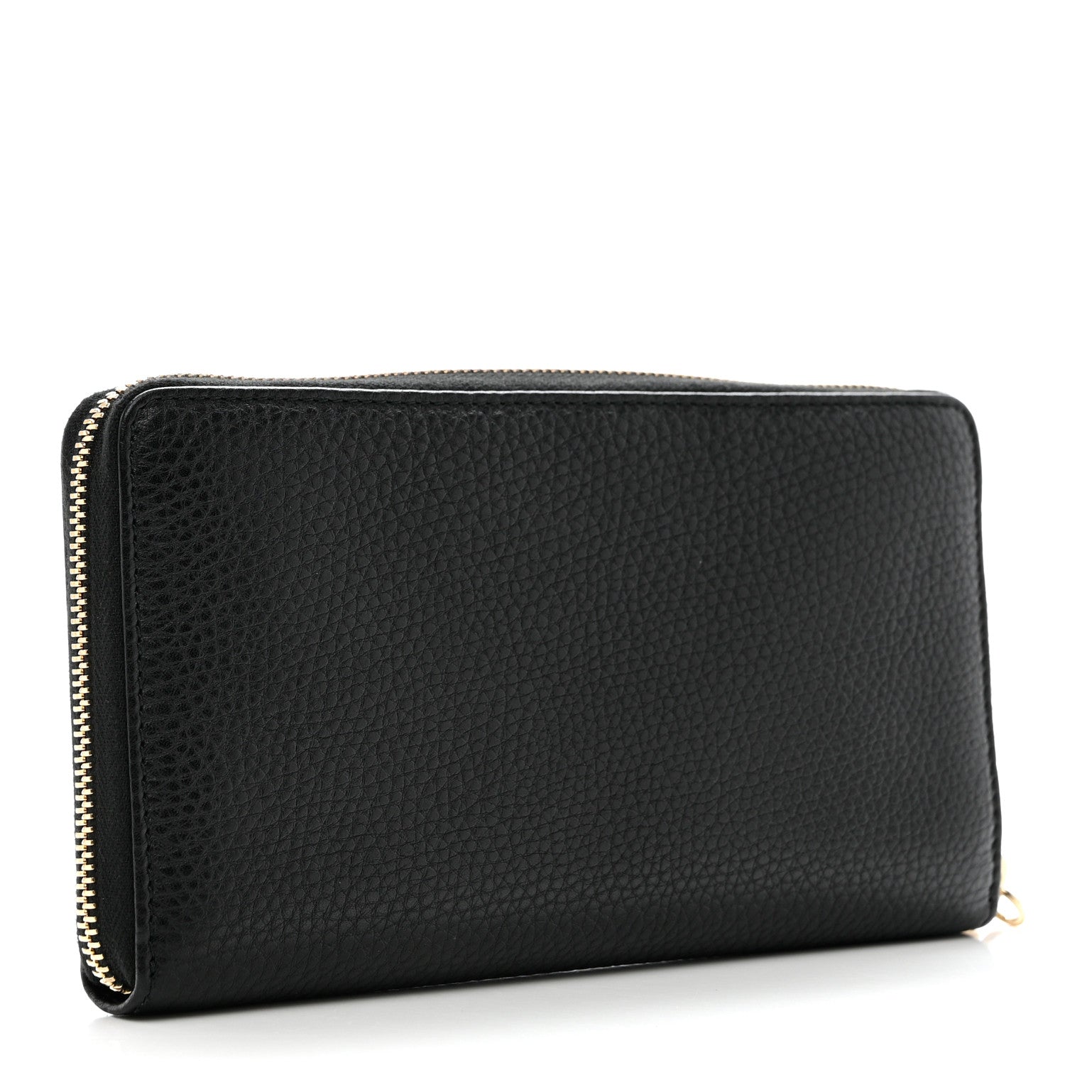 Gucci Pebbled Calfskin Soho Zip Around Wallet Black 2 of 7