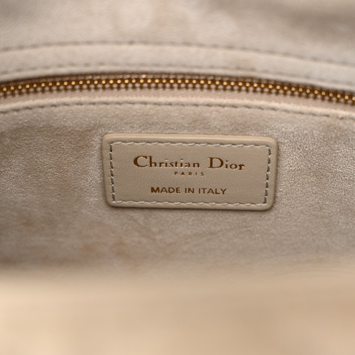Lambskin Cannage Medium Lady Dior Sand