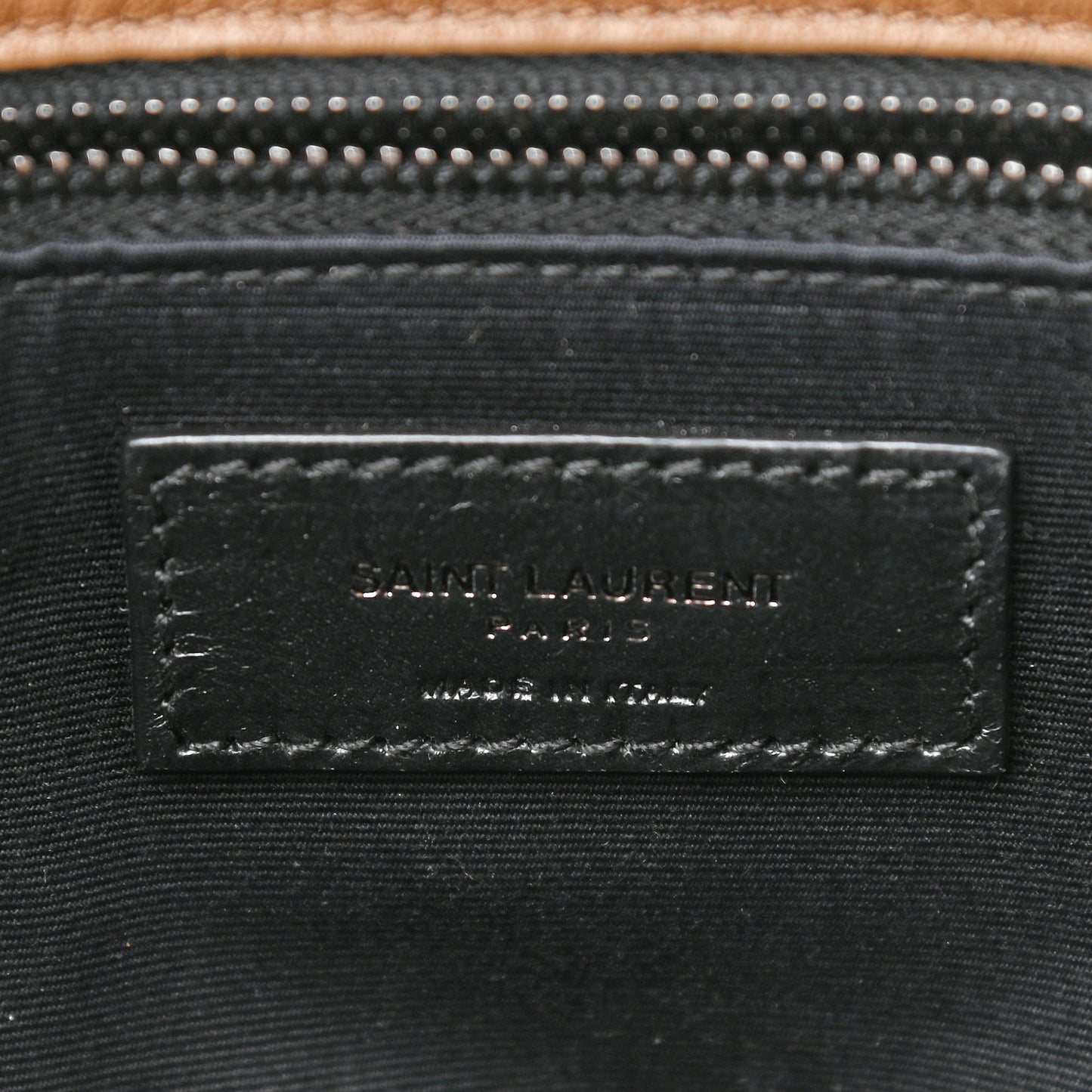 Crinkled Calfskin Matelasse Monogram Medium Niki Chain Satchel Caramel