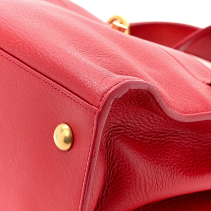 Saint Laurent Calfskin Canvas Small Muse Two Red 17 of 18