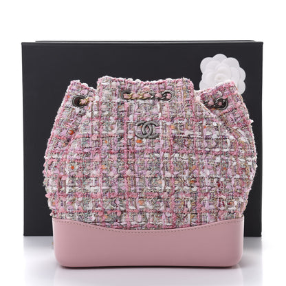 Chanel Tweed Calfskin Quilted Gabrielle Backpack Pink 11 of 11