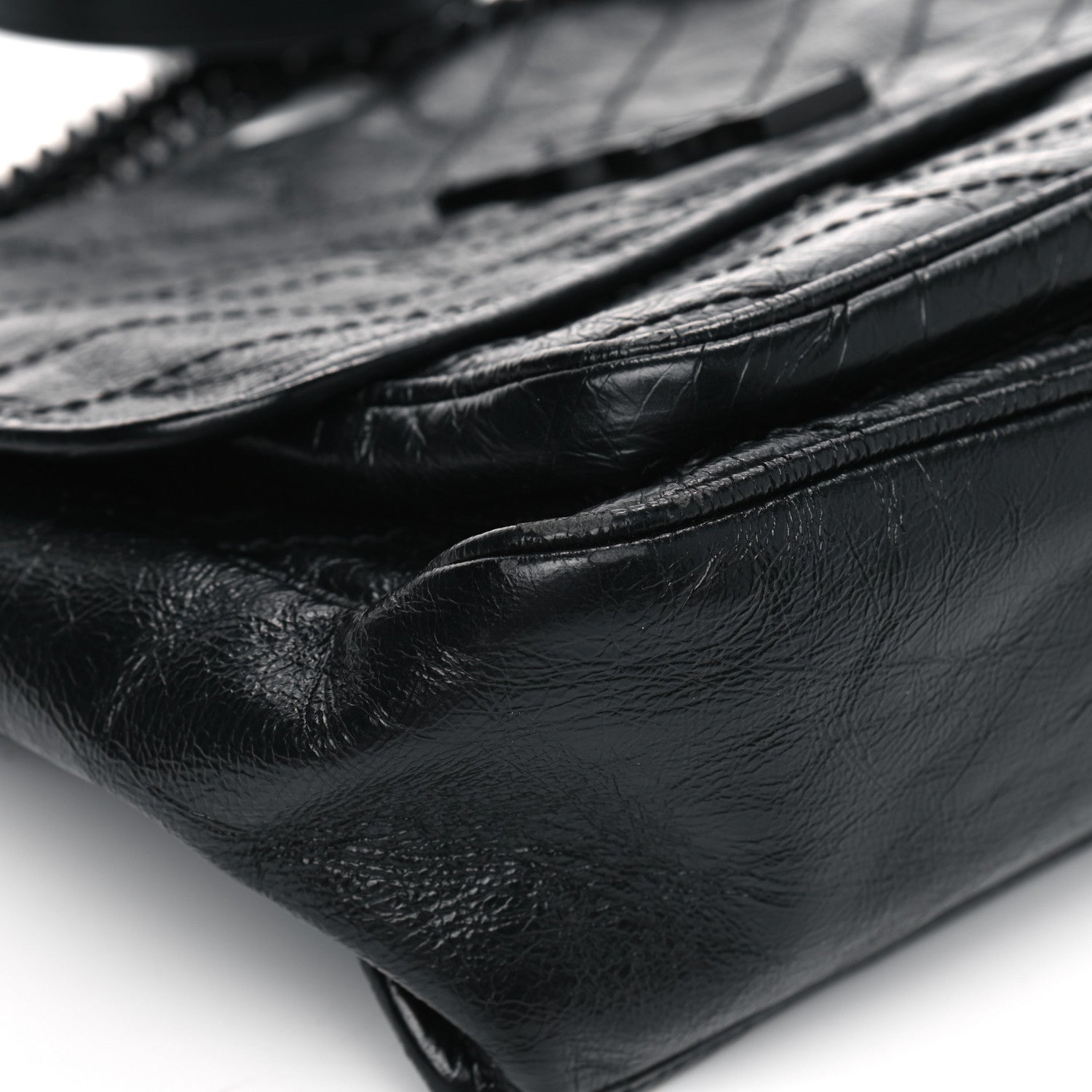 Saint Laurent Crinkled Calfskin Matelasse Monogram Medium Niki Chain Satchel Black 5 of 8