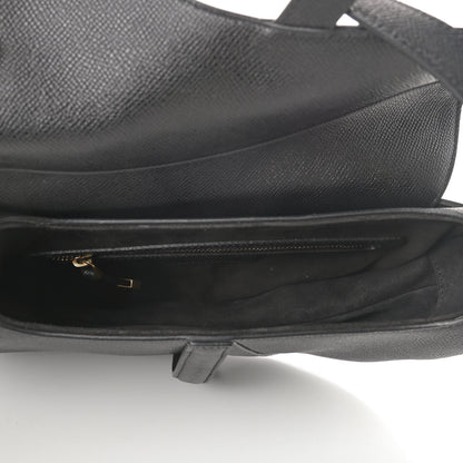 Christian Dior Grained Calfskin Saddle Bag Black 5 of 9