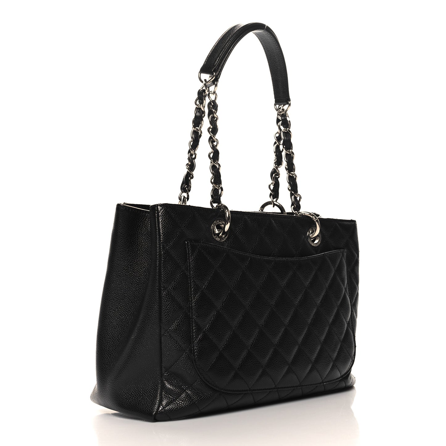 Caviar Quilted Grand Shopping Tote GST Black