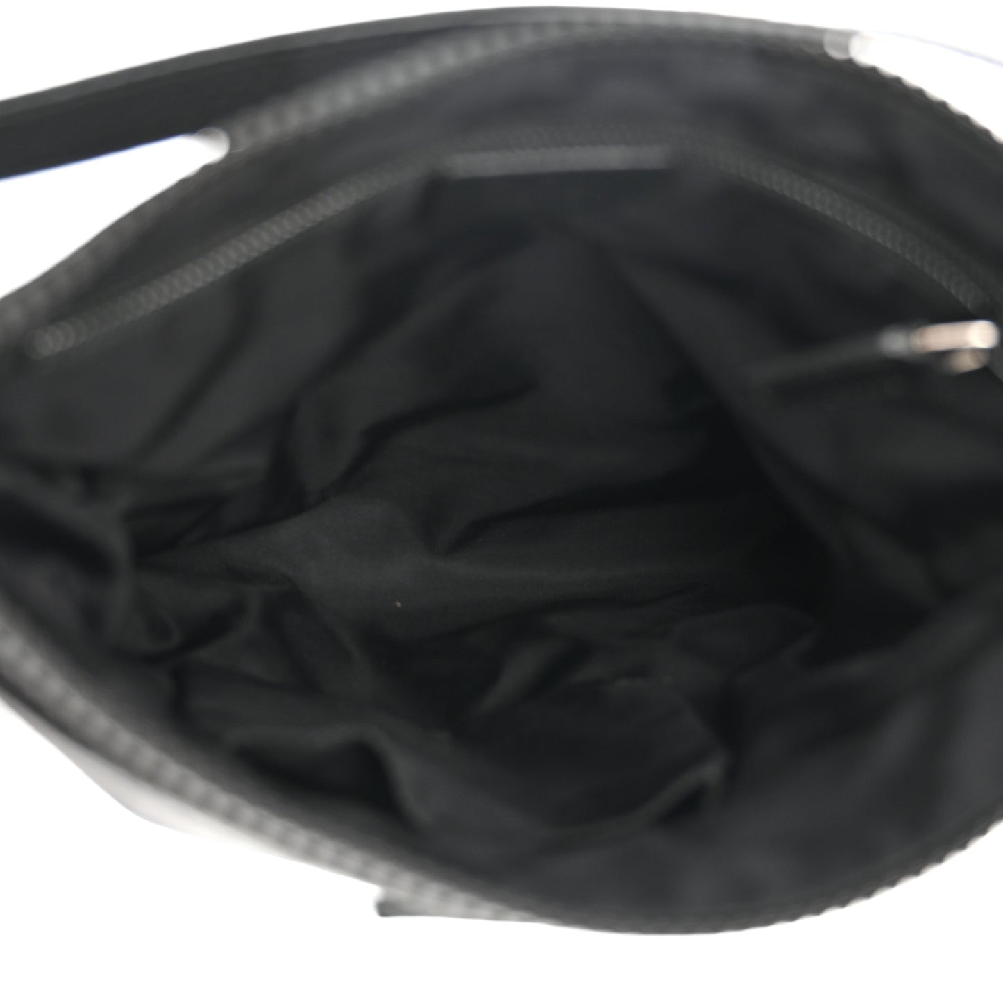 Nylon Monogram Dollar Calfskin Small Flat Messenger Bag Black