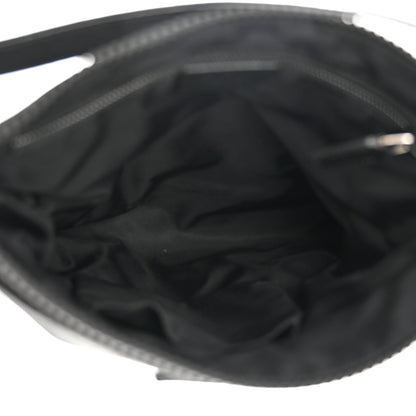 Gucci Nylon Monogram Dollar Calfskin Small Flat Messenger Bag Black 5 of 11
