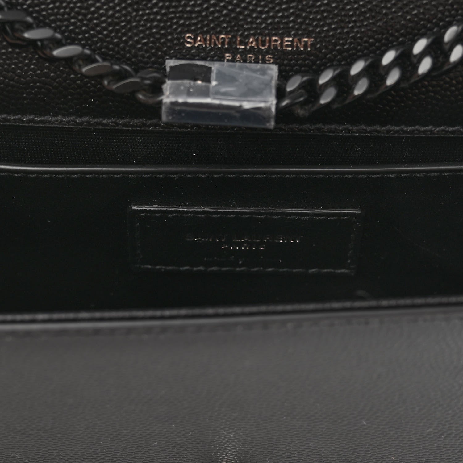 Saint Laurent Grain De Poudre Small Monogram Kate Satchel Black 6 of 9