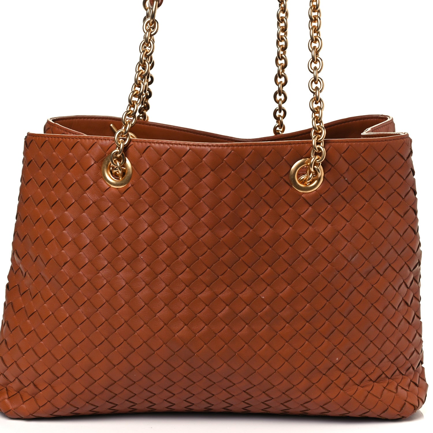 Bottega Veneta Nappa Intrecciato Medium Classic Chain Strap Tote Noce 9 of 11