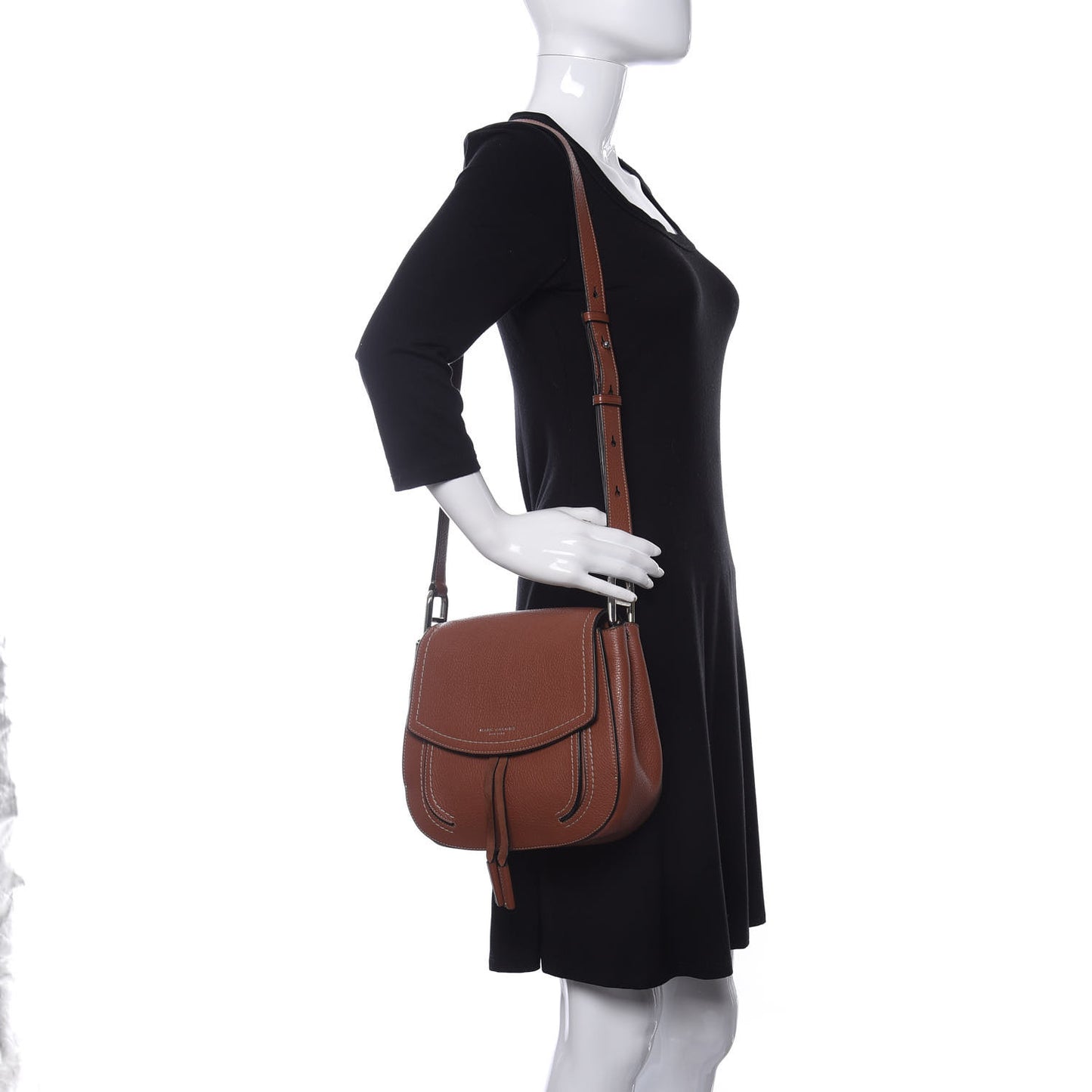 Calfskin Saddle Bag Cognac