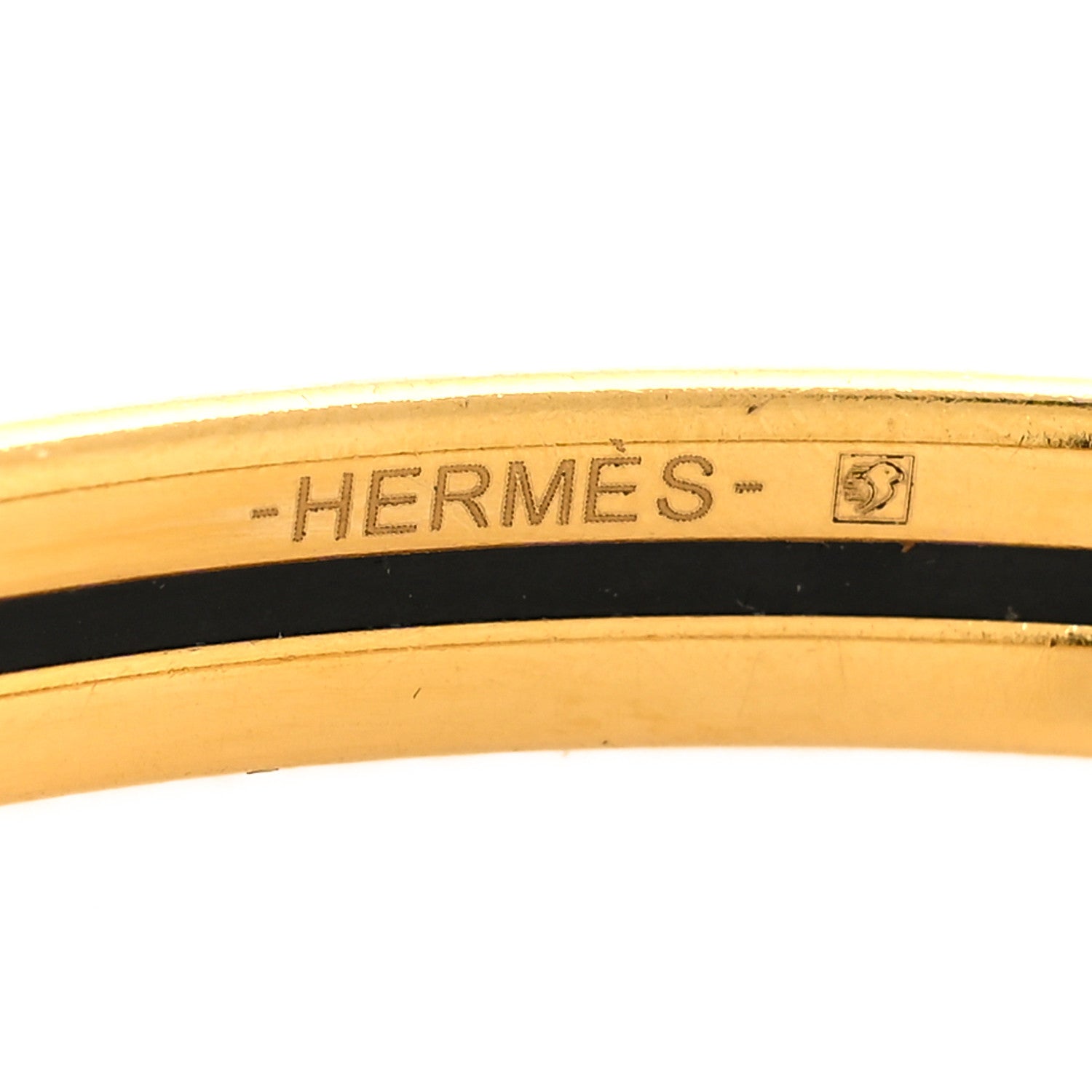 Hermes Enamel Printed Extra Narrow Bracelet 65 Craie 4 of 5