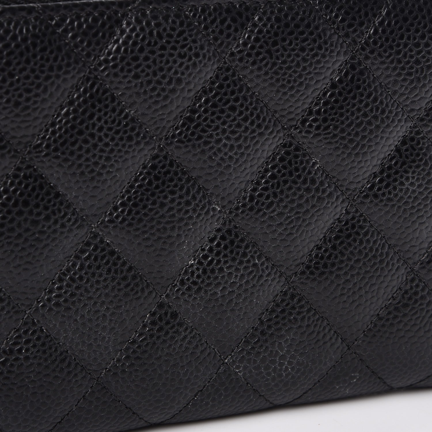 Chanel Caviar Quilted Large Gusset Zip Around Wallet Black 10 of 10