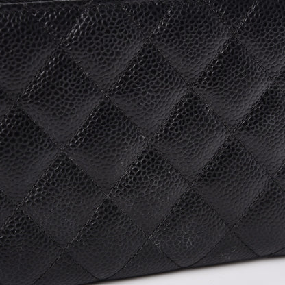 Chanel Caviar Quilted Large Gusset Zip Around Wallet Black 10 of 10