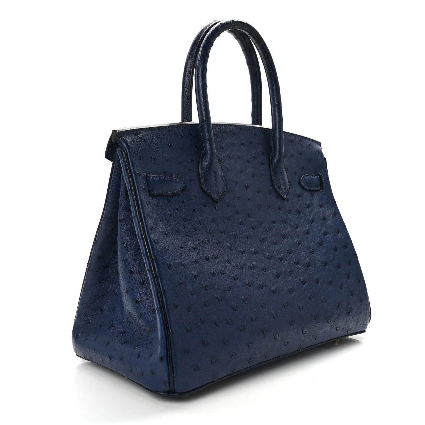 Ostrich Birkin 30 Bleu Iris