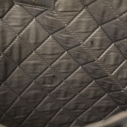 Chanel Cracked Metallic Calfskin Quilted Large Boy Cosmetic Case Silver 13 of 17