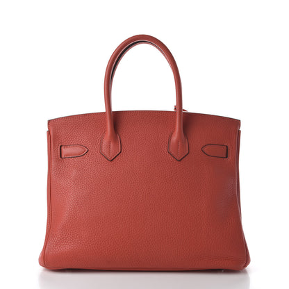 Hermes Taurillon Clemence Birkin 30 Rouge Pivoine 4 of 33