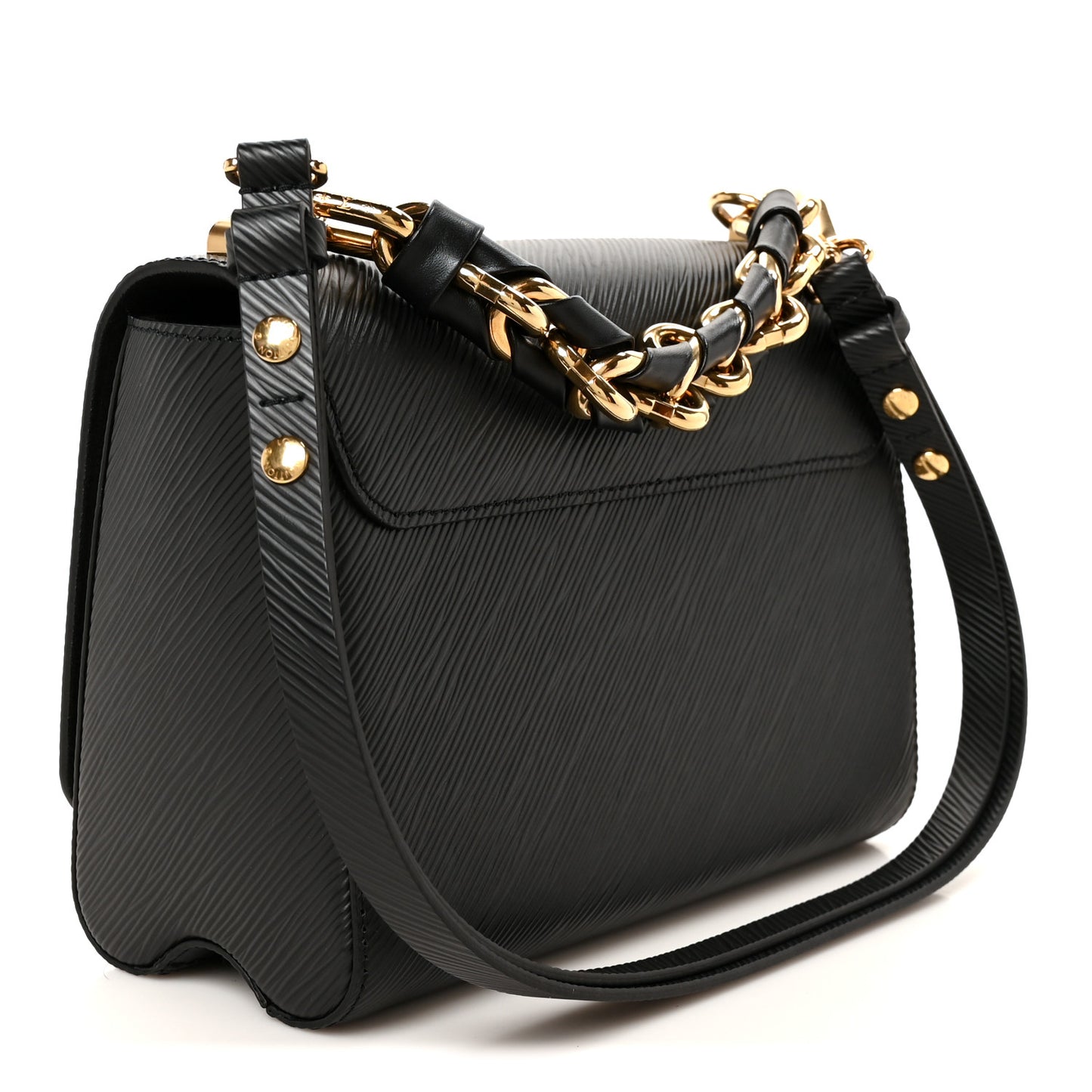 Epi Twist Braided Strap Shoulder Bag MM Black