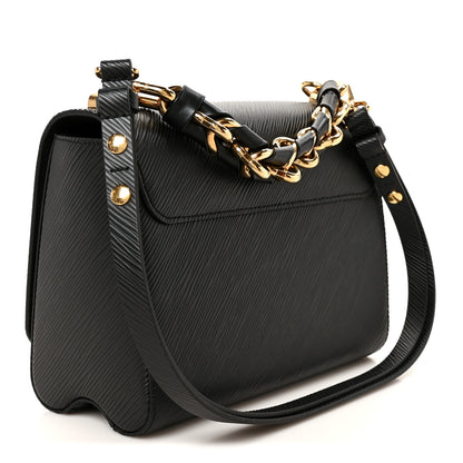 Louis Vuitton Epi Twist Braided Strap Shoulder Bag MM Black 4 of 11