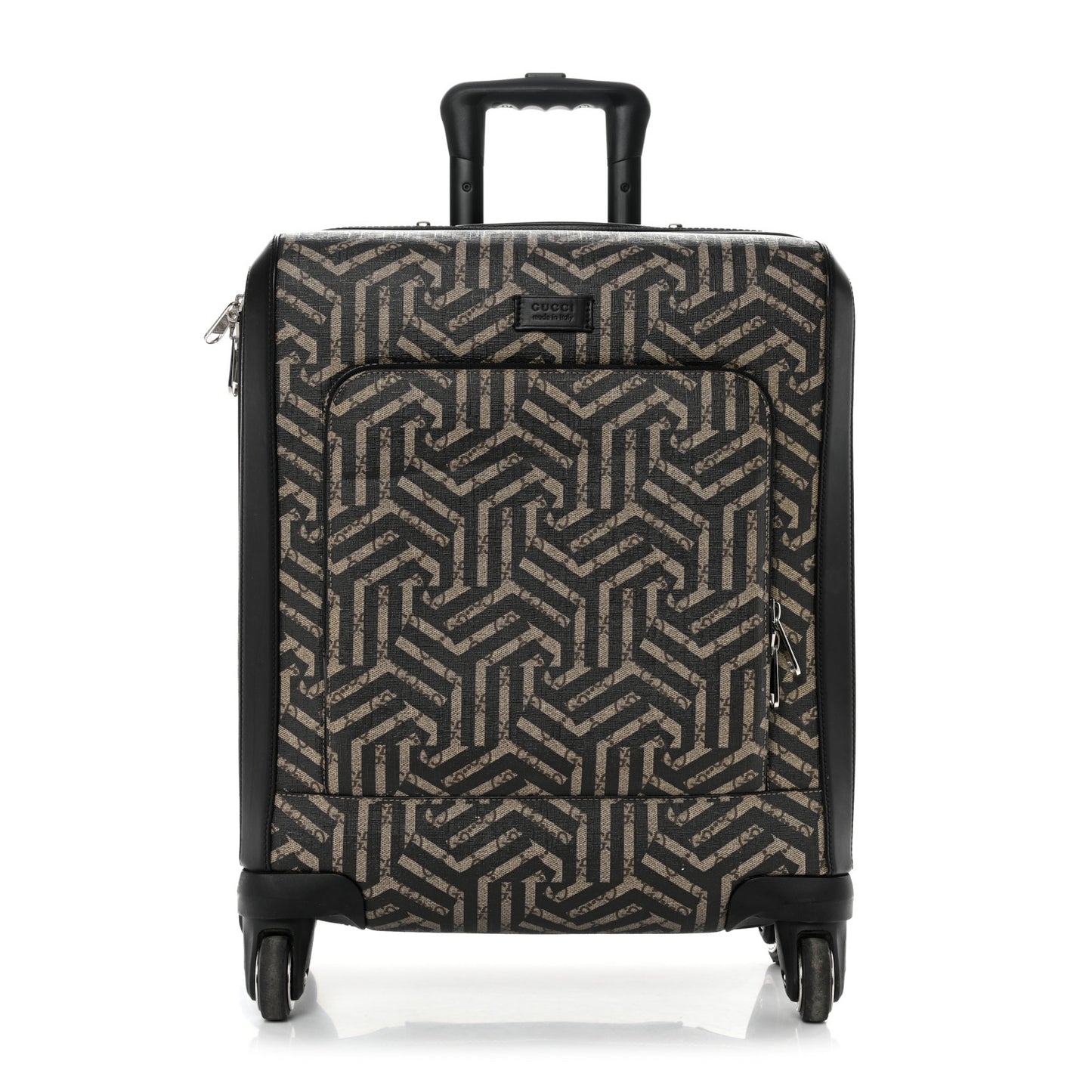 GG Supreme Monogram Caleido Carry On Trolley Black
