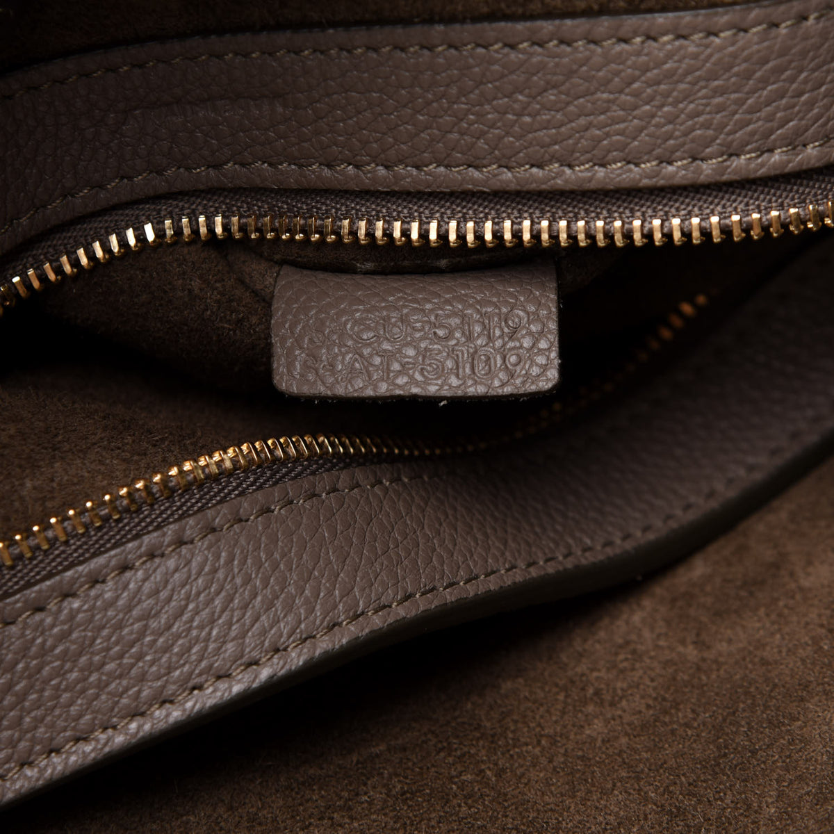 Soft Grained Calfskin Small Belt Cabas Phantom Taupe