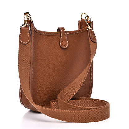 Hermes Taurillon Clemence Evelyne TPM Gold 2 of 10