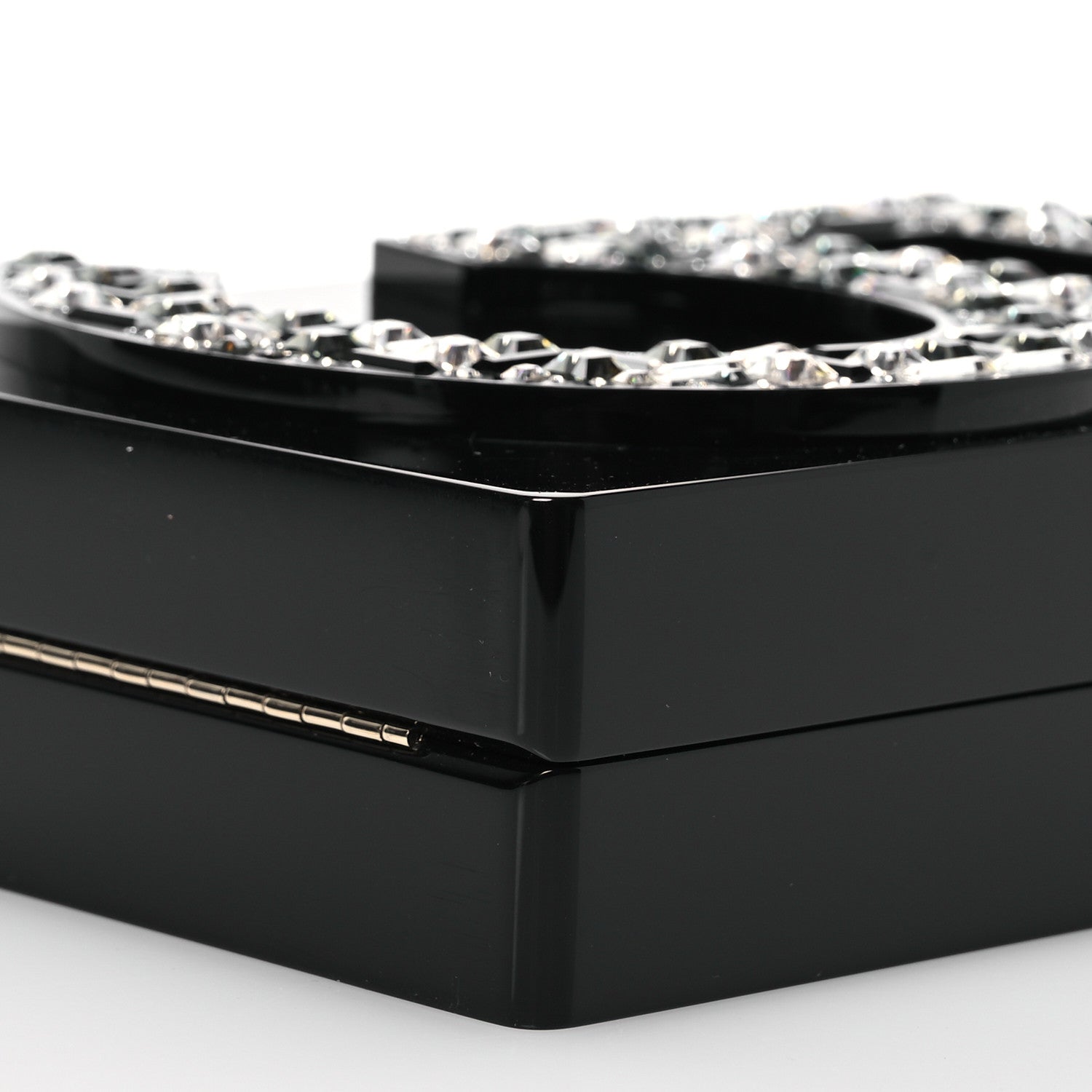 Chanel Plexiglass Strass Mosaic No 5 Minaudière Clutch  Black 10 of 13