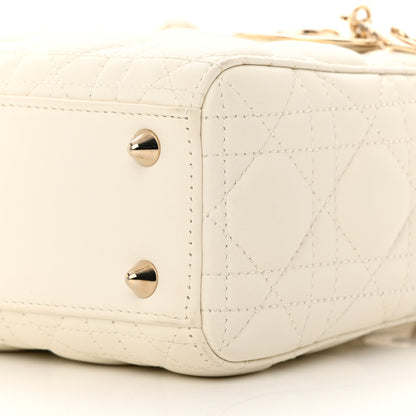 Christian Dior Lambskin Cannage Small My ABCDior Lady Dior White 10 of 16