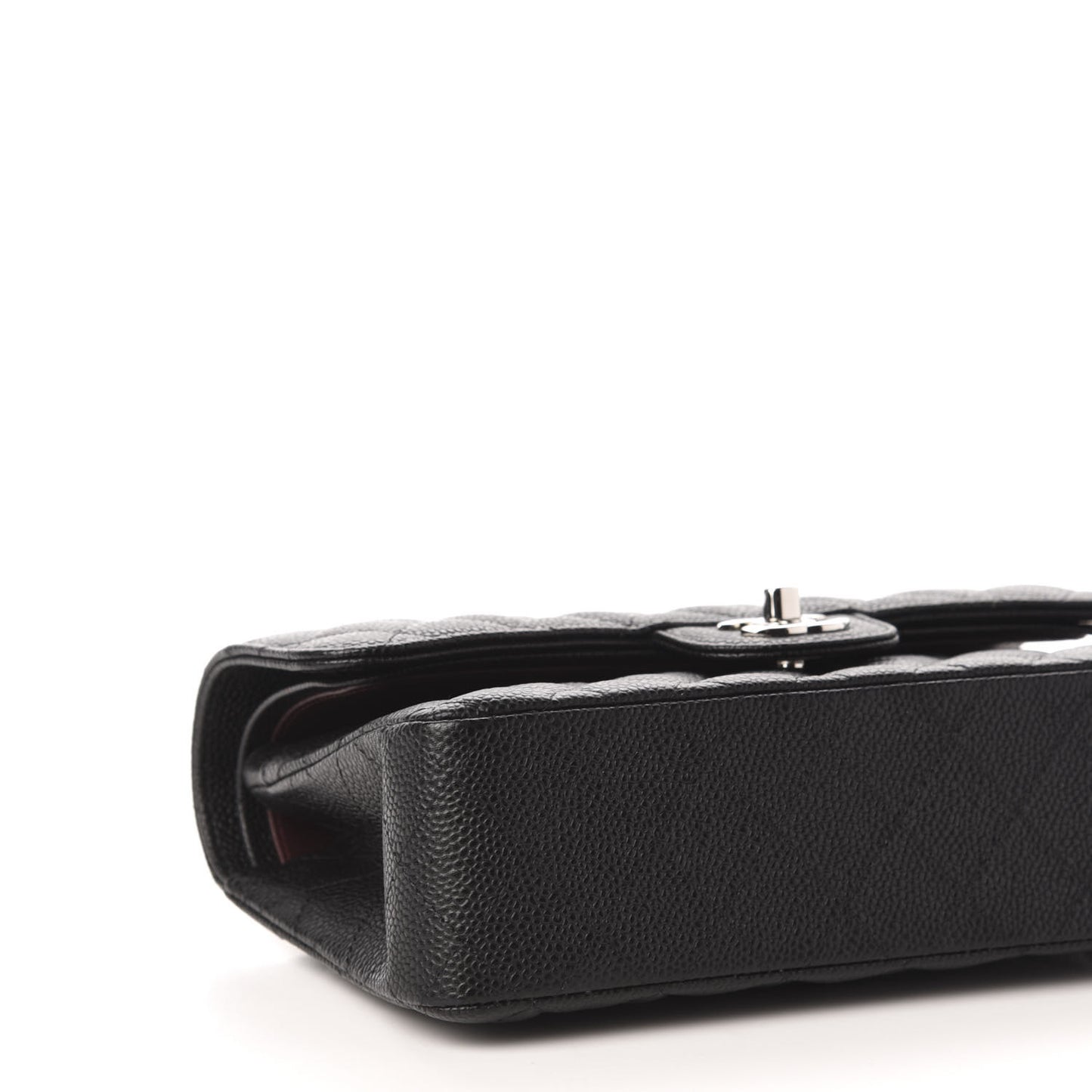 Caviar Quilted Small Double Flap Black