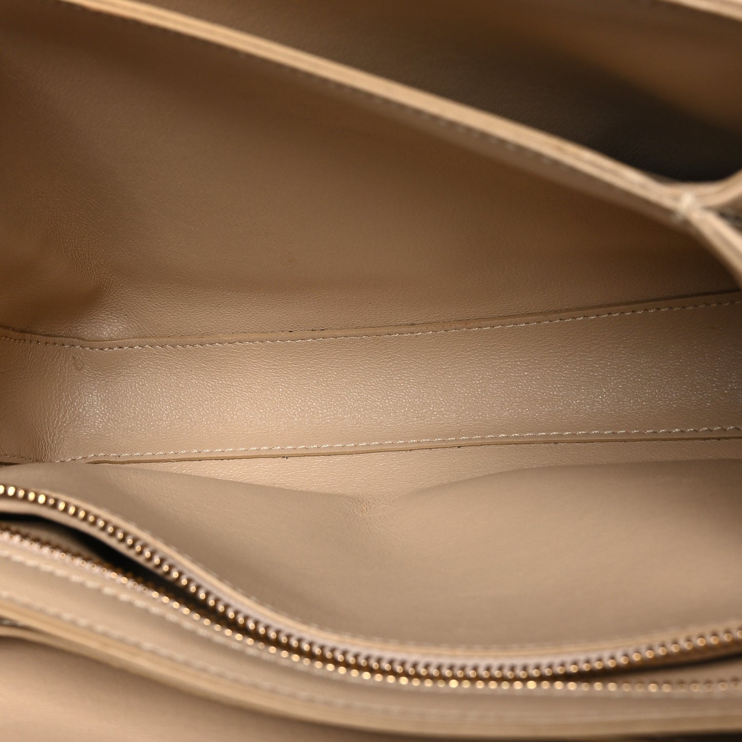 Calfskin Quilted Medium C Bag Light Beige