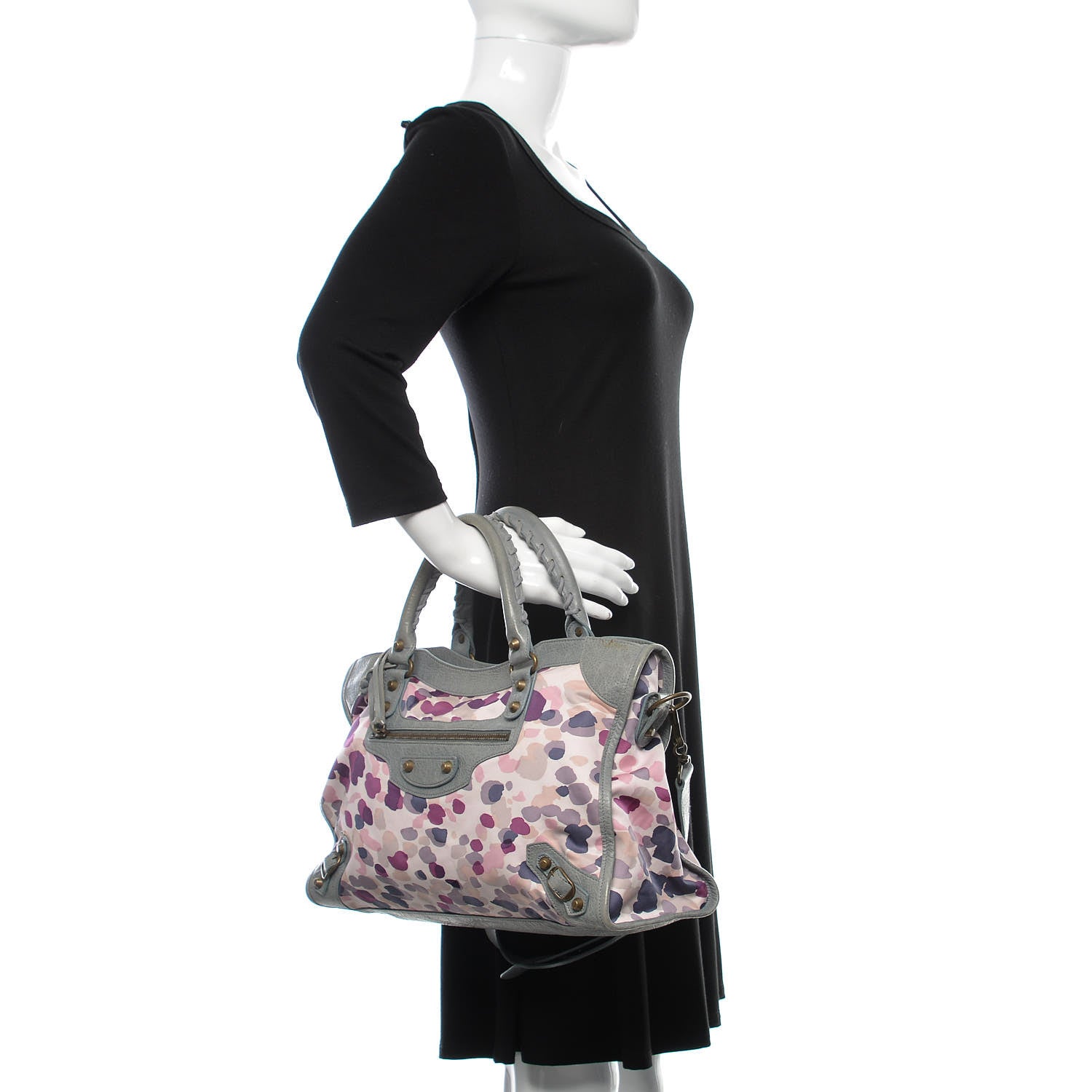 Balenciaga Agneau Nylon Watercolor City Grey 3 of 14