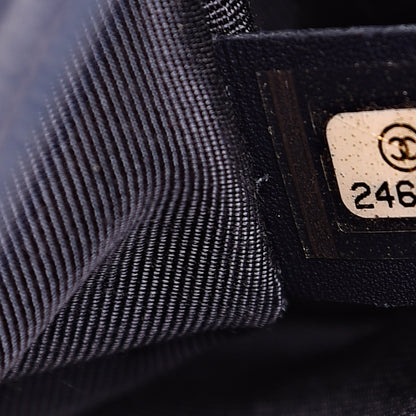 Chanel Caviar Chevron Quilted Medium Boy Flap Navy 7 of 11