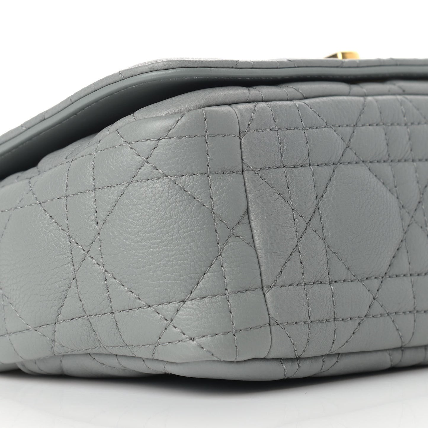 Calfskin Cannage Small Caro Bag Grey