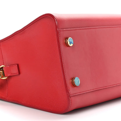 Saint Laurent Calfskin Small Monogram Cabas Lipstick Red 7 of 8