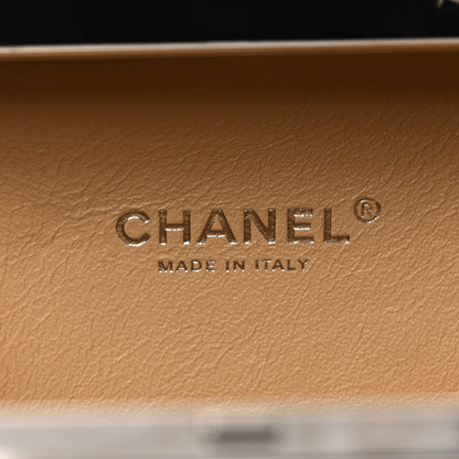 Chanel Raffia Calfskin Small CC Filigree Vanity Case White 6 of 15