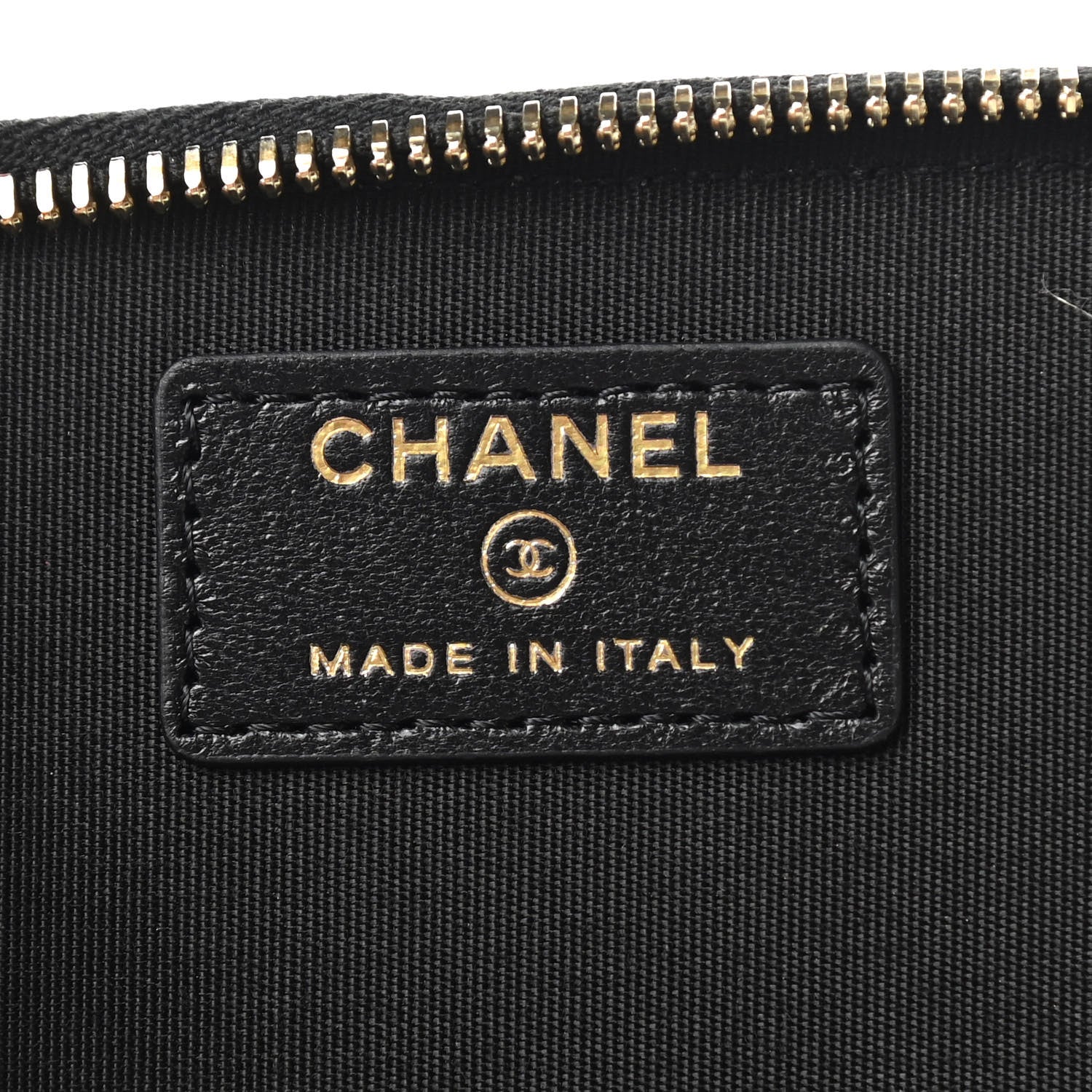 Chanel Raffia Jute Striped Small Vanity Case With Chain Black Beige 6 of 7