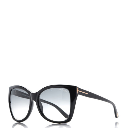 Tom Ford Carli Oversize Square Cateye Sunglasses TF295 Black 1 of 8