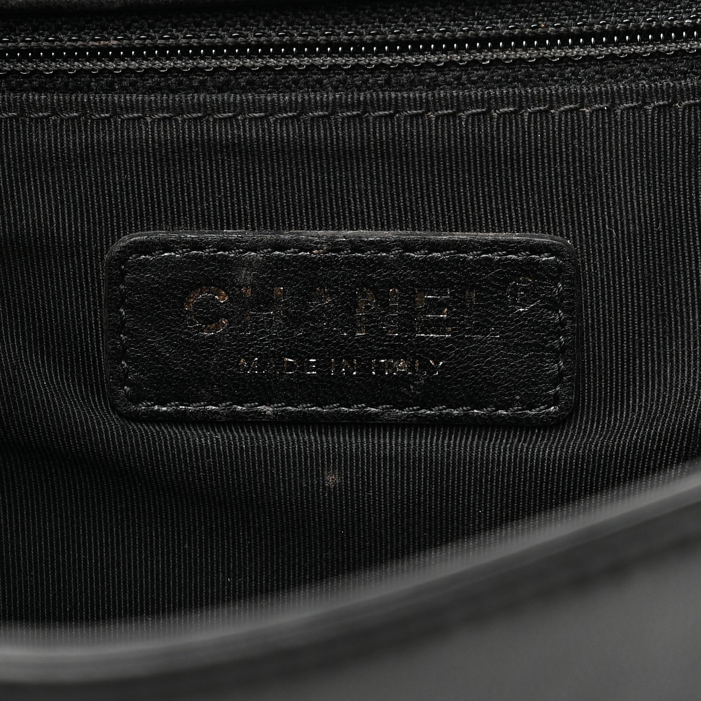 Lambskin Quilted Large Boy Flap Black