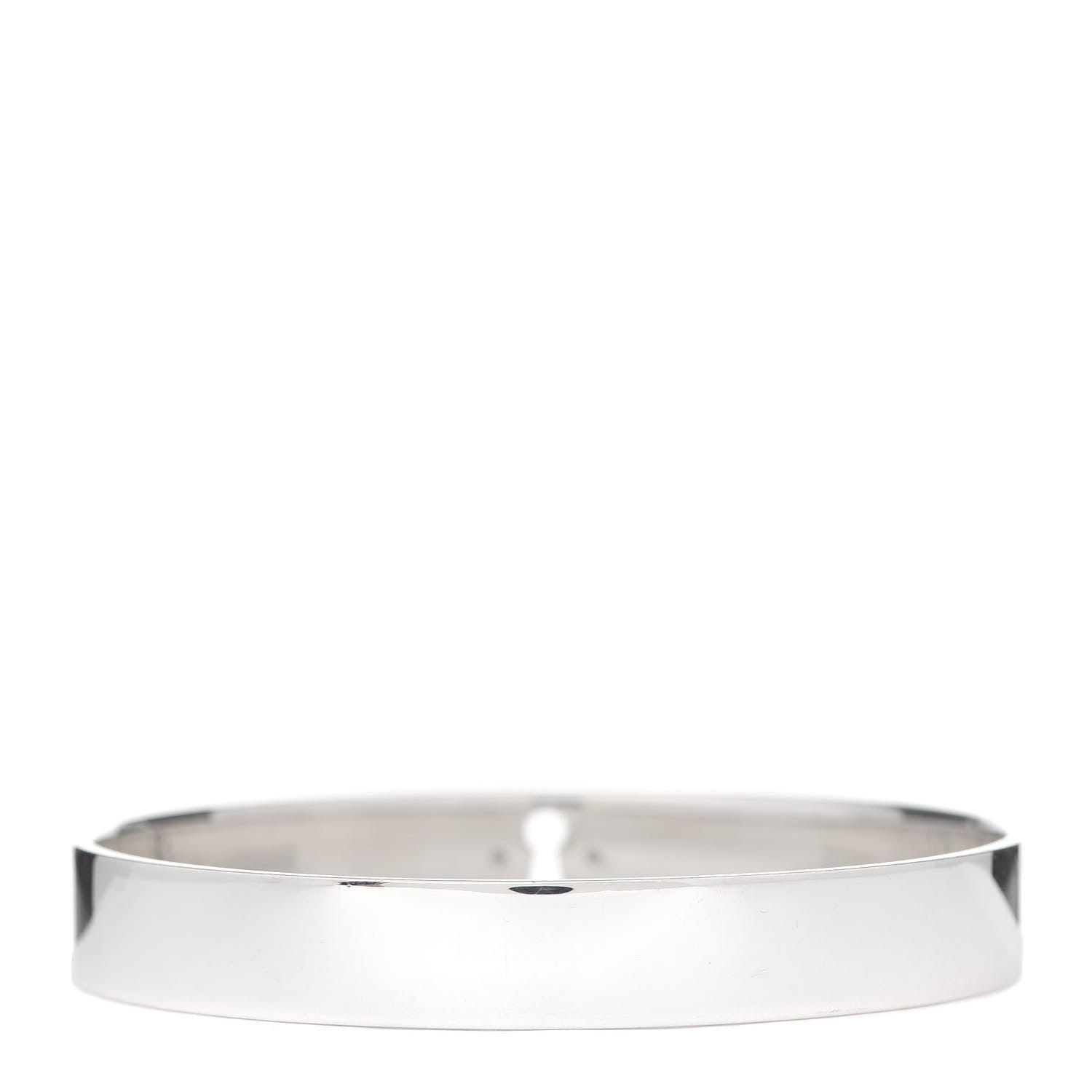 Tiffany Sterling Silver Diamond Narrow Locks Bangle Bracelet 3 of 4
