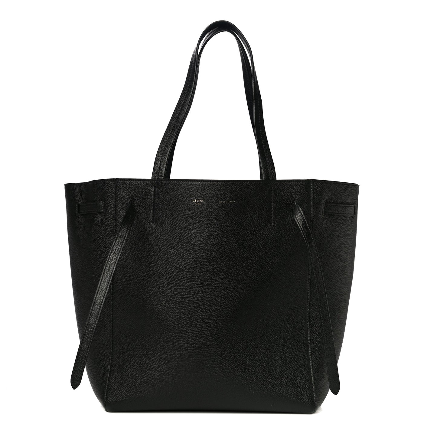 Soft Grained Calfskin Small Belt Cabas Phantom Black