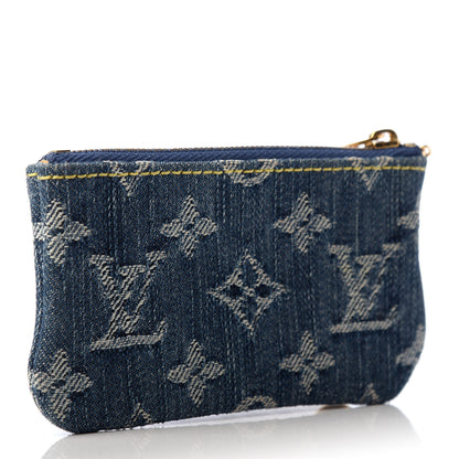 Louis Vuitton Monogram Denim Key Pouch Blue 3 of 6