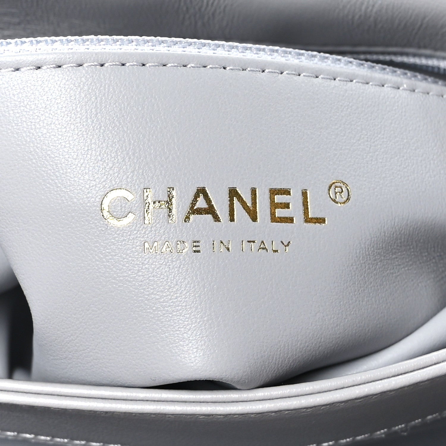 Chanel Lambskin Quilted Medium Color Match Flap Grey 6 of 10