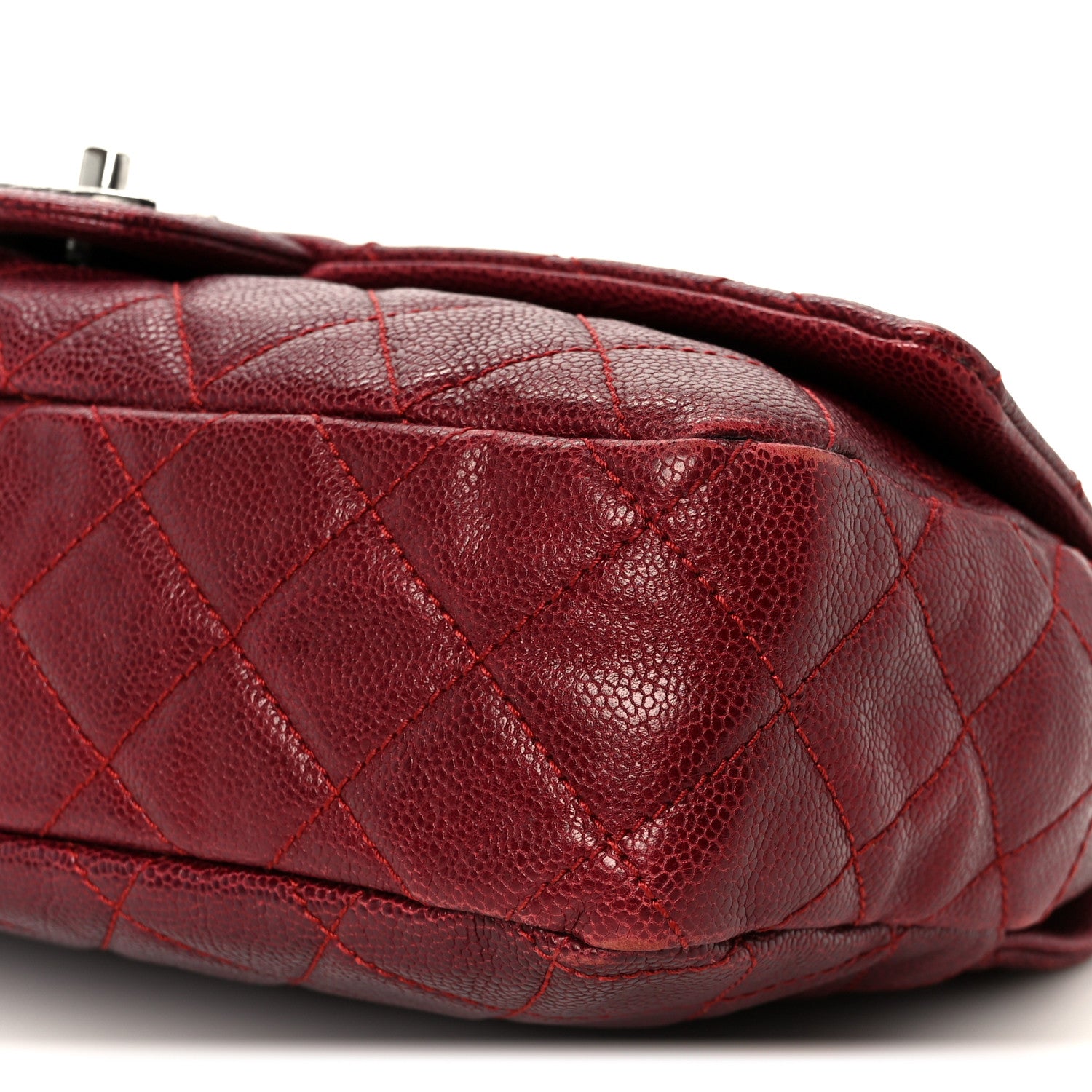 Chanel Iridescent Caviar Quilted Large Chic Flap Red 11 of 12