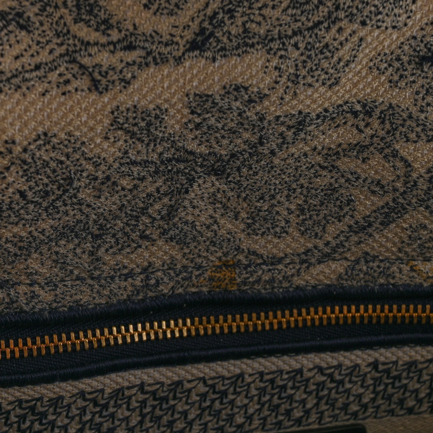 Christian Dior Canvas Toile De Jouy Embroidered Medium Lady D-Lite Navy 10 of 13