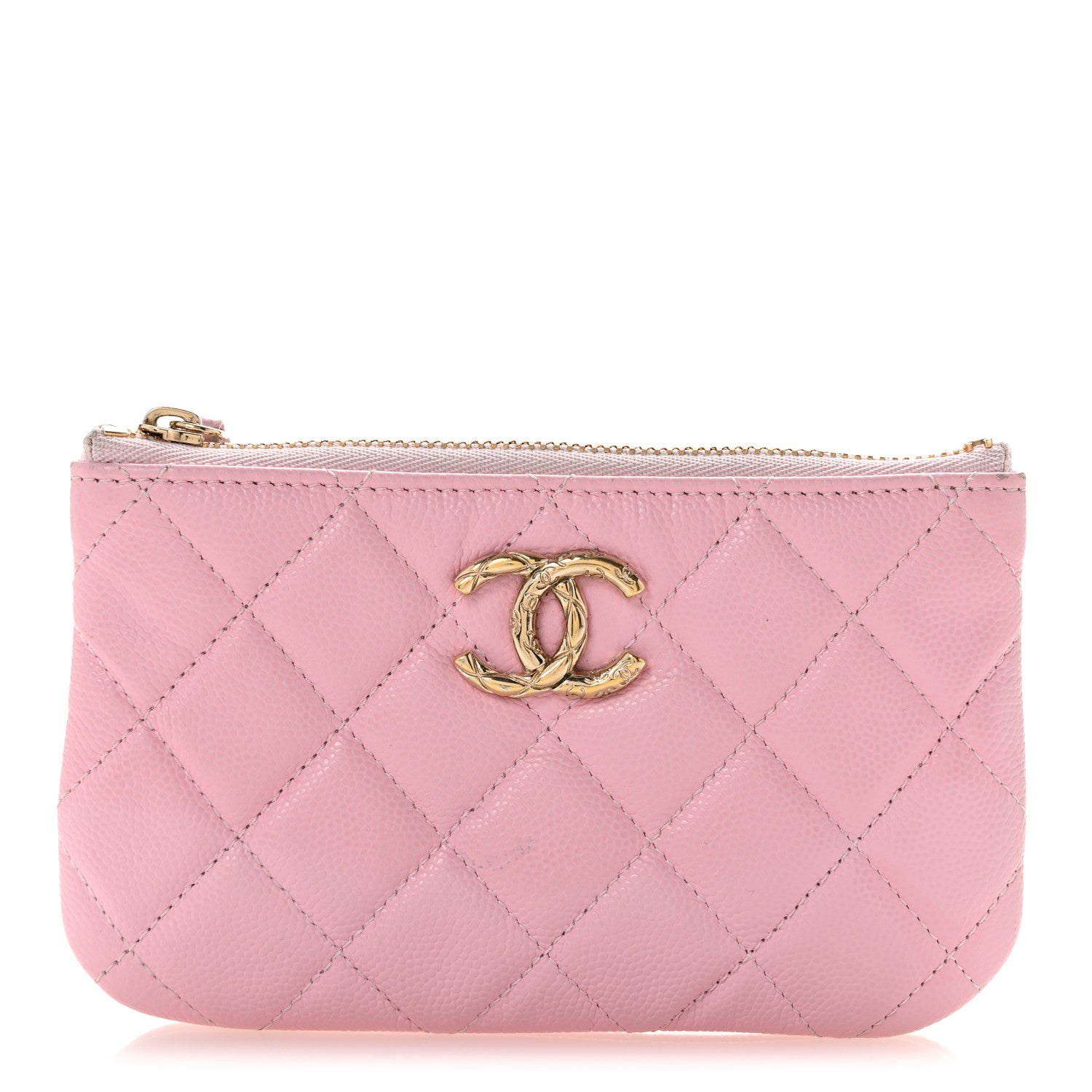 Chanel Caviar Quilted Small Cosmetic Case Pink 1 of 10